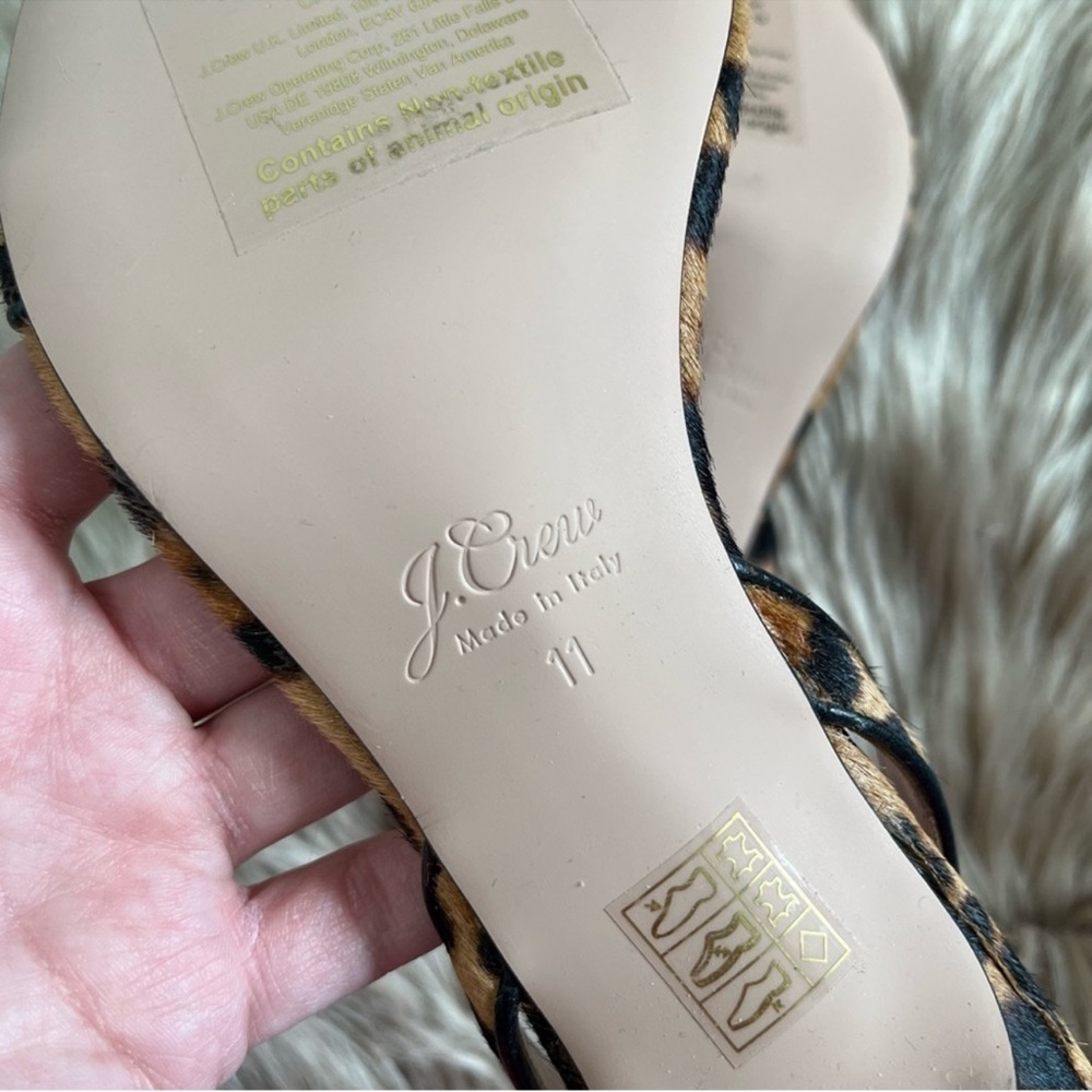 J. Crew Leopard Print Sandals - Picture 7 of 9